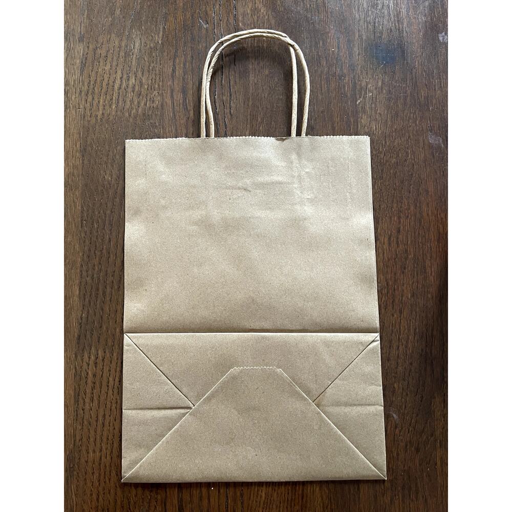 NEW 100 Brown Gift Bags 11" x 9"x 4." deep Cord Handle Retail Sales Shopping